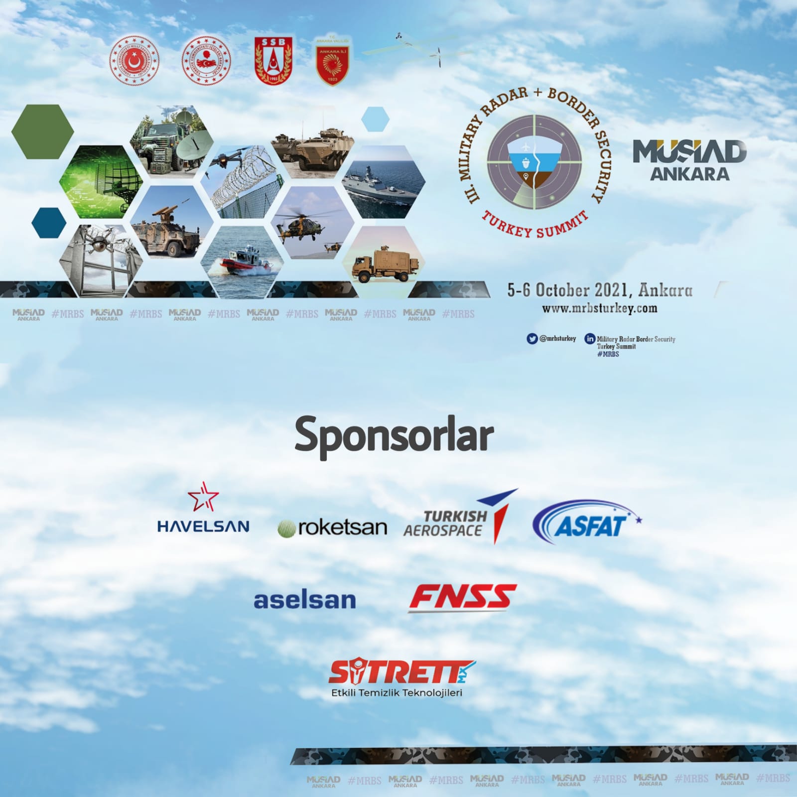 7-03 III. Askeri Radar ve Sınır Güvenliği Zirvesi Sponsorluk Görseli.